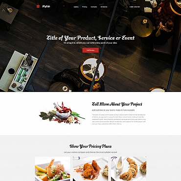 Meal Cuisine Landing Page Templates 59249