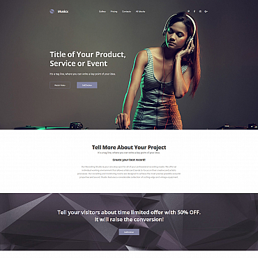 Event Instrumental Landing Page Templates 59251