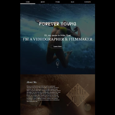 Young Videographer Responsive Website Templates 59255