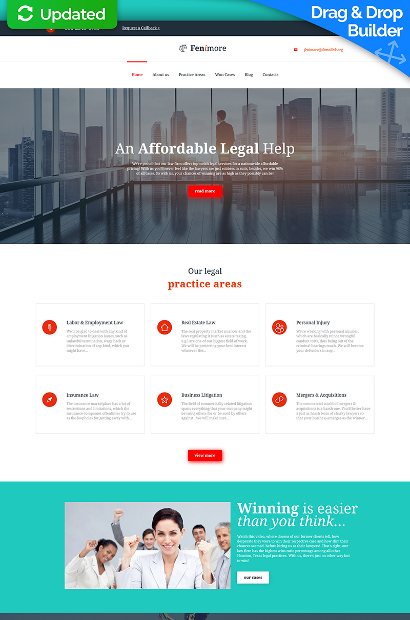 Fenimore - Law Firm Moto CMS 3 Template