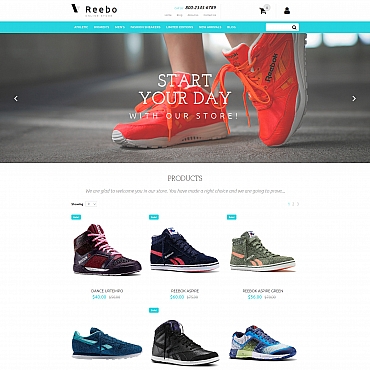 Shoes Sneakers MotoCMS Ecommerce Templates 59284