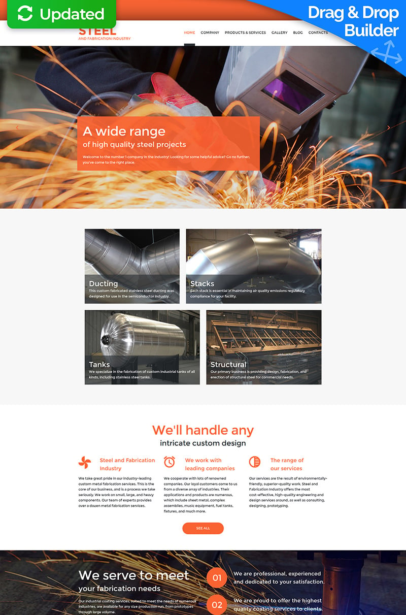Manufacturing Company Moto CMS 3 Template