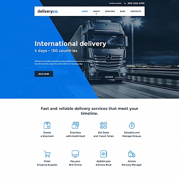 Transport Logistics Moto CMS 3 Templates 59473