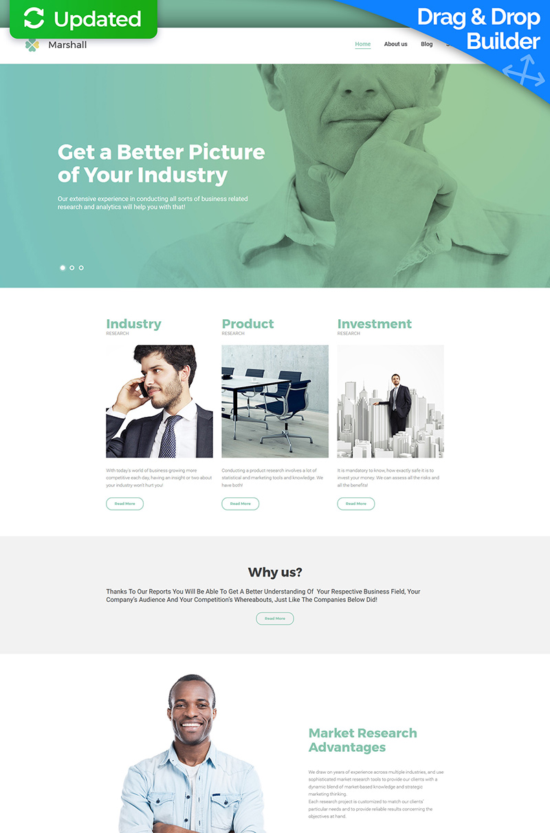 Business Analysis and Market Research Agency Moto CMS 3 Template