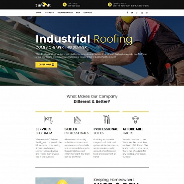 Roofex Roofing Moto CMS 3 Templates 59485