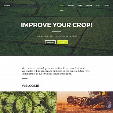 Farming Organic Moto CMS 3 Templates 59489