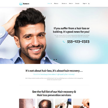 Hair Loss Responsive Website Templates 60022