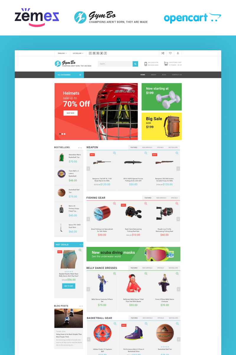 GymBo OpenCart Template