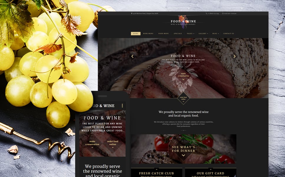  Cafe And Restaurant Site Template 