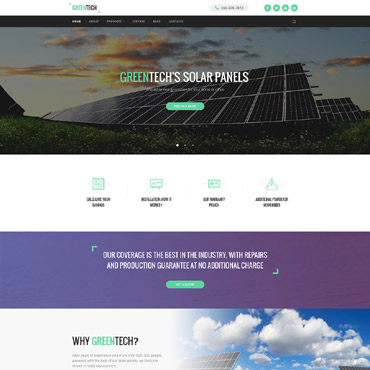 Green Technology Responsive Website Templates 60074