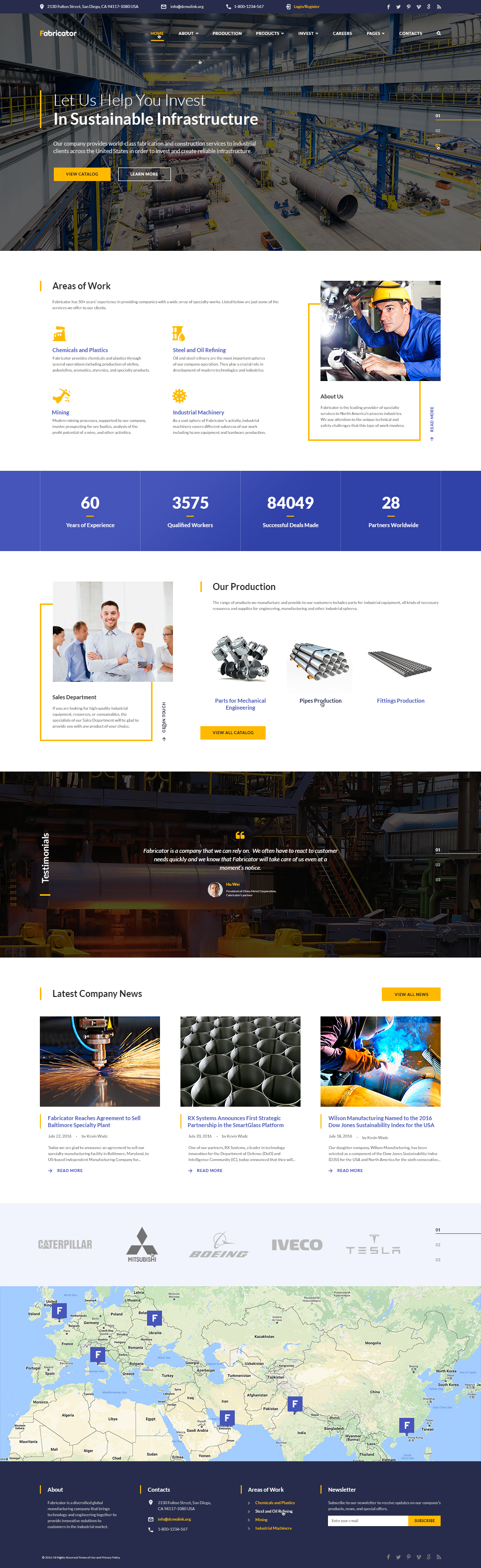 Fabricator - Industrial Company HTML5 Website Template