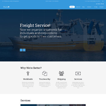 Marine Transportations WordPress Themes 60123