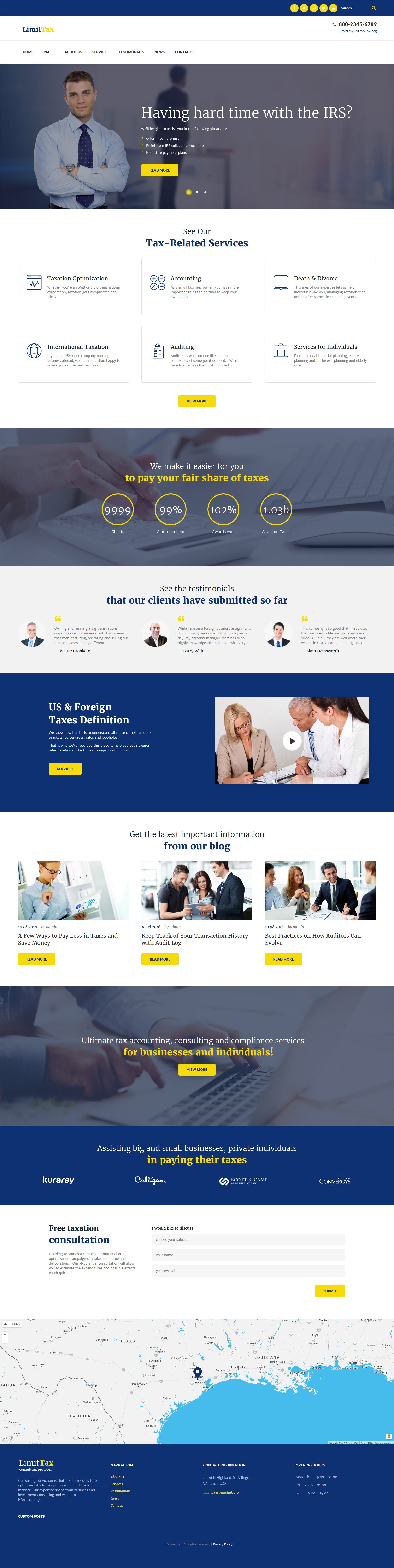 LimitTax - Auditing and Accounting WordPress Theme