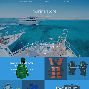 Yacht Chartering OpenCart Templates 61203