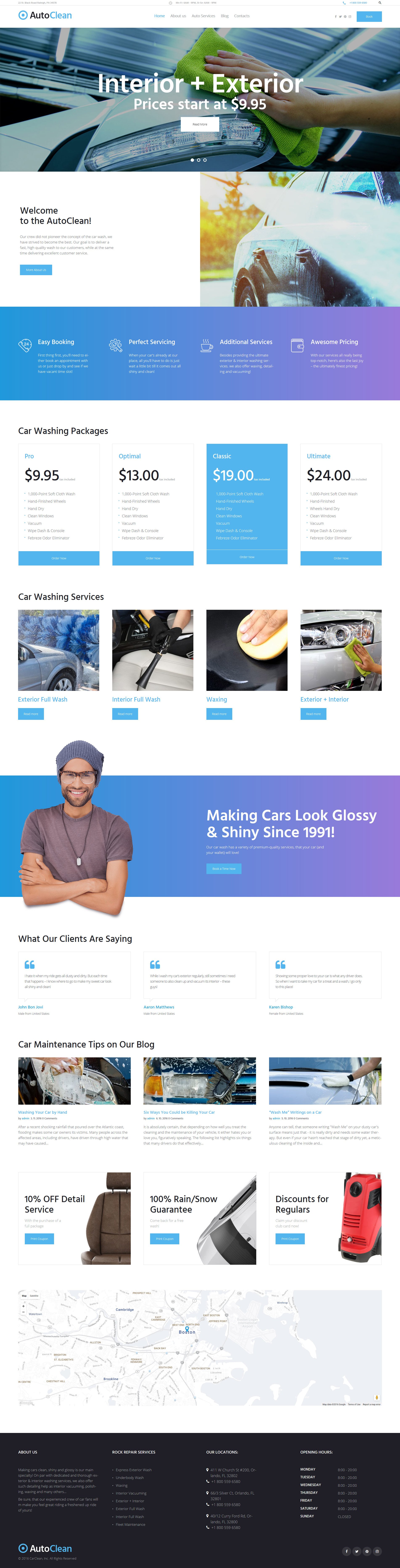 AutoClean - Car Wash & Car Repair WordPress Theme