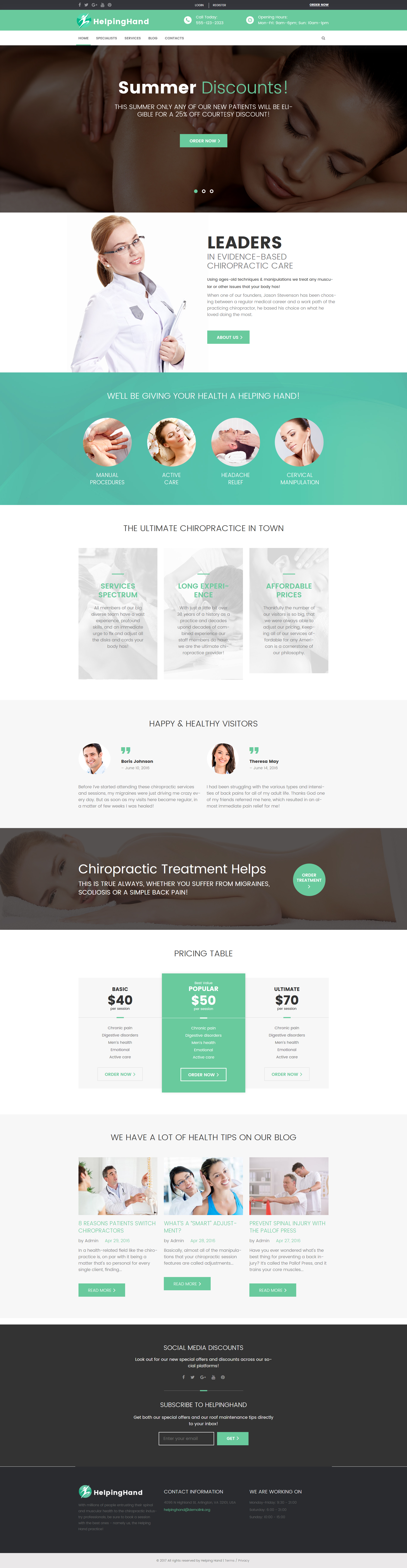 Chiropractor & Physical Rehabilitation WordPress Theme