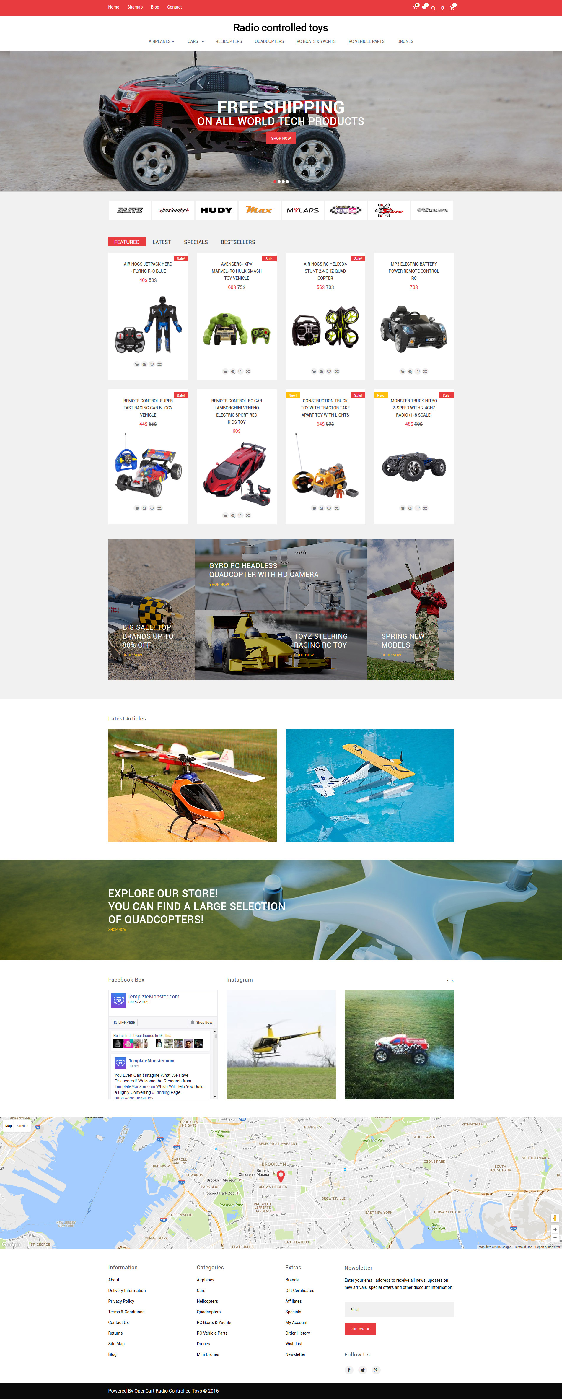 Radio Controlled Toys Responsive OpenCart Template