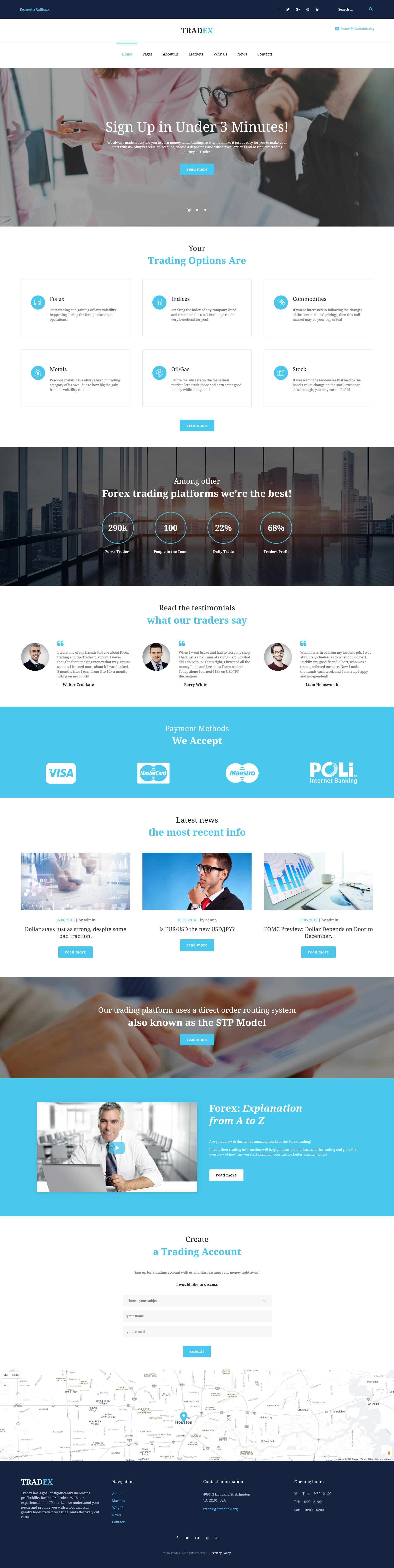 Tradex - Forex Trading WordPress Theme