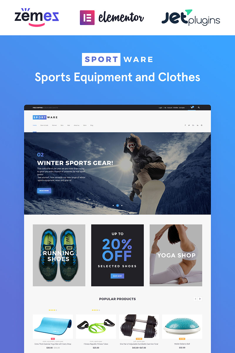 SportWare - Sport Equipment & Clothes WooCommerce Theme