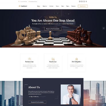 Lawyer Law Responsive Website Templates 61317