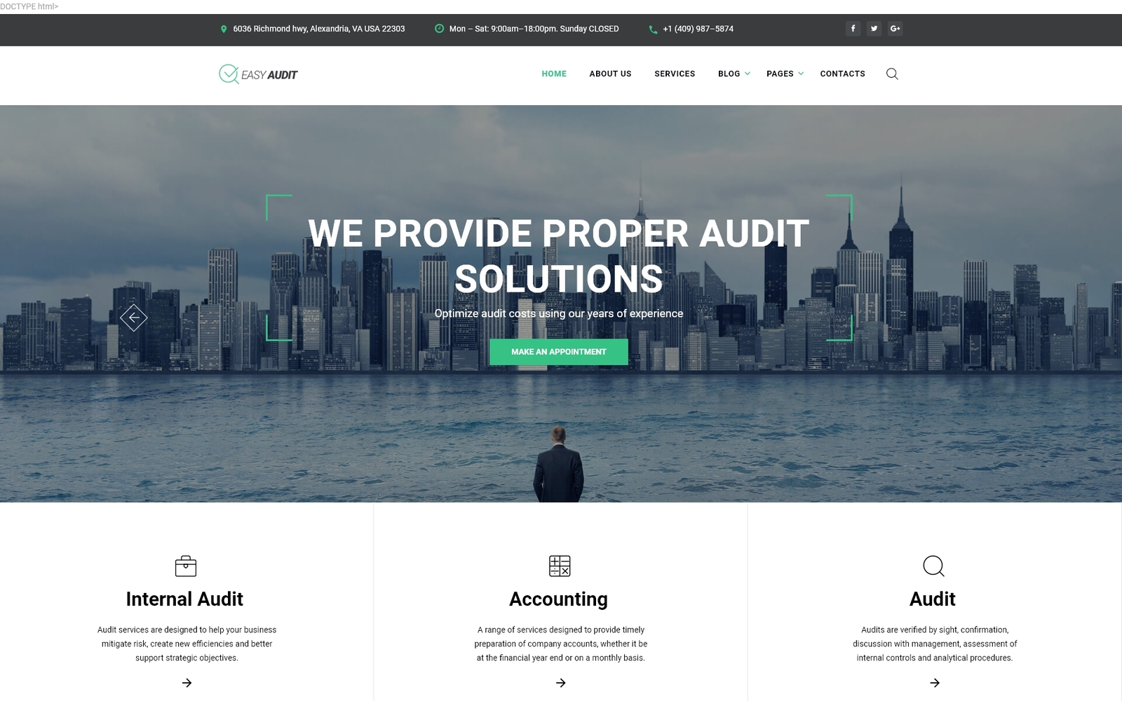 Easy Audit - Multipage Consulting Website Template