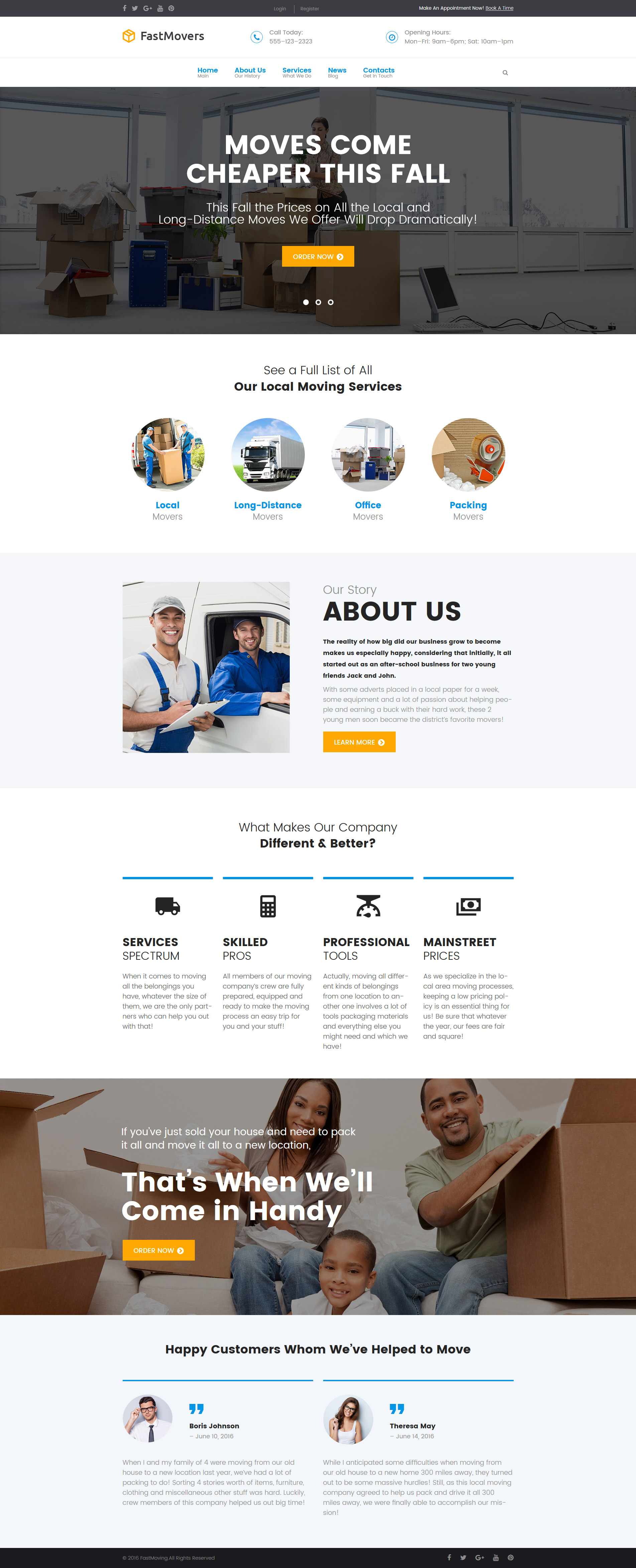 Fast Moving - Transportation & Moving Services WordPress Theme