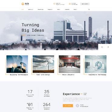 Company Manufacturing Responsive Website Templates 61397