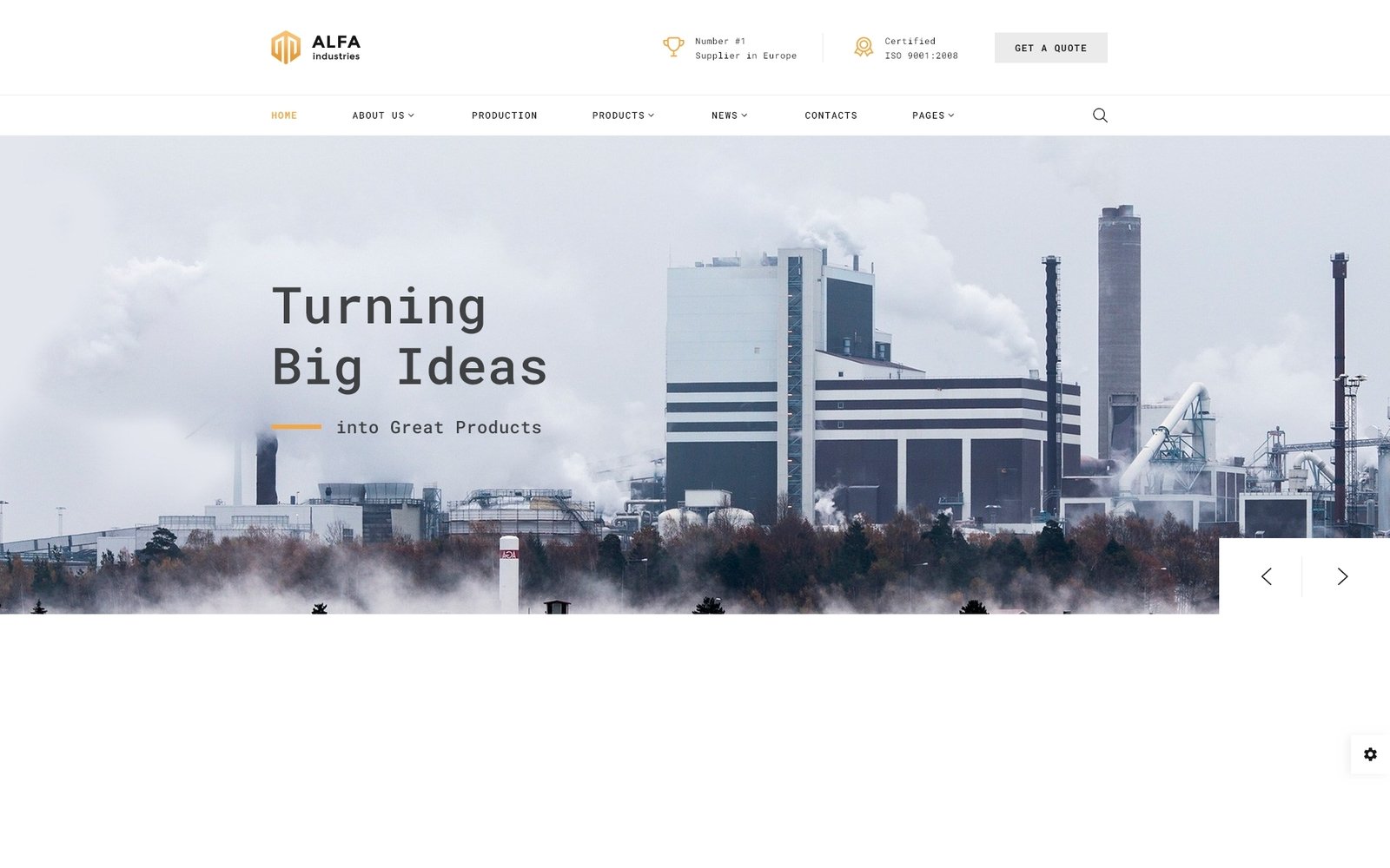 Alfa Industries - Heavy Industries Multipage Website Template