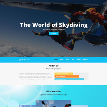 Fall Skydiving Joomla Templates 61414