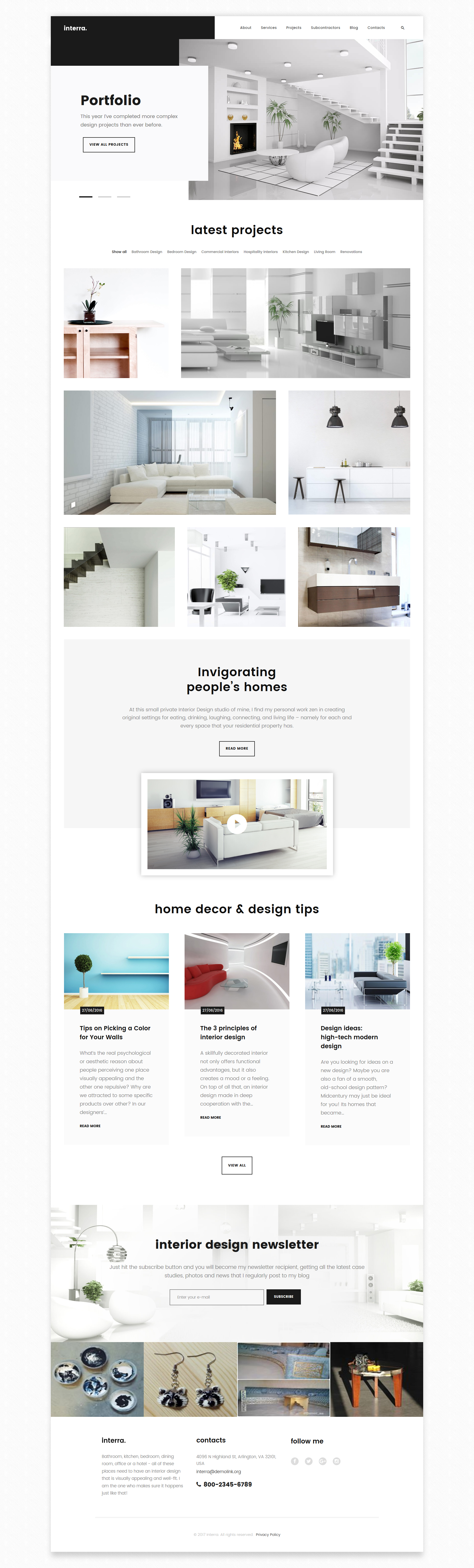 Interra - Interior Designer Portfolio WordPress Theme