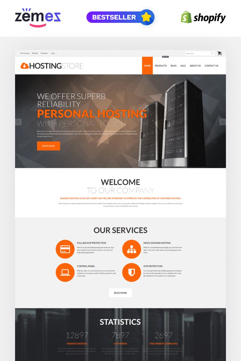 Hosting Store - Hosting & Software Shopify Theme