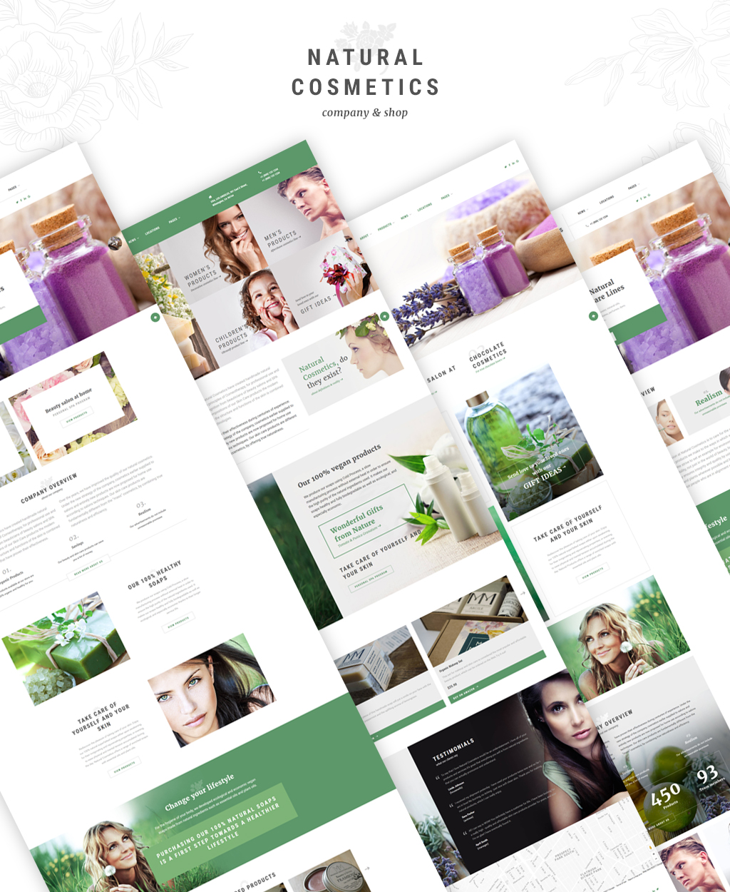 Natural Cosmetics - Cosmetics Store Multipage Website Template