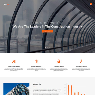 Architecture Company Responsive Website Templates 62144