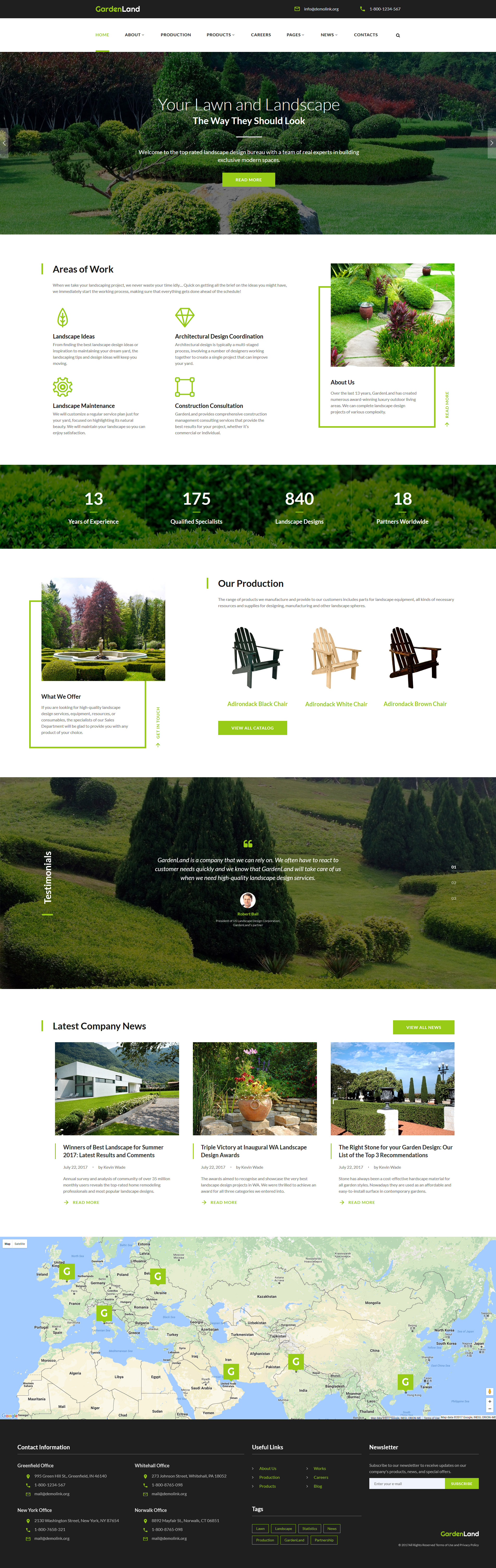 Garden Land - Exterior Design Multipage Website Template