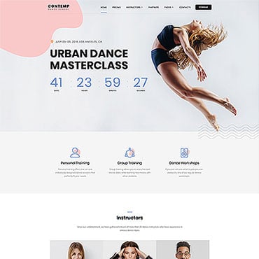 Studio Dancing Responsive Website Templates 62183