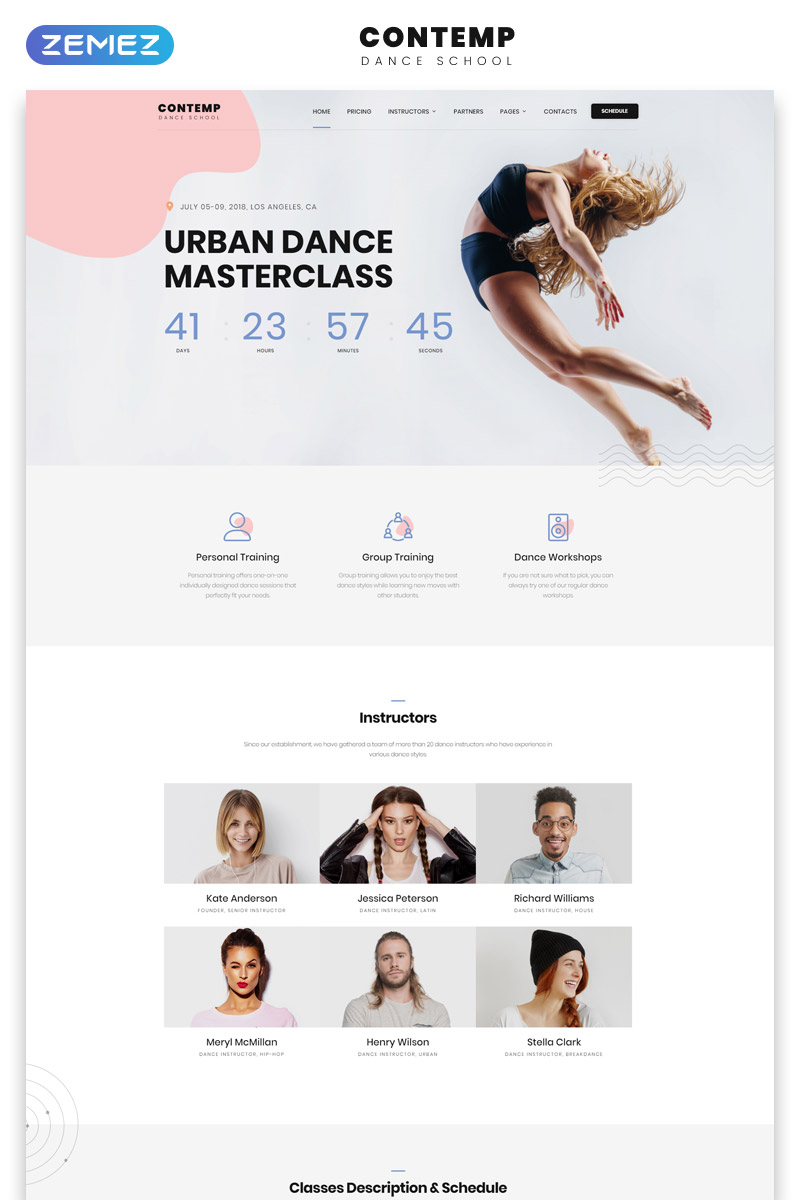 Contemp - Dance School Multipage Creative Bootstrap HTML Website Template