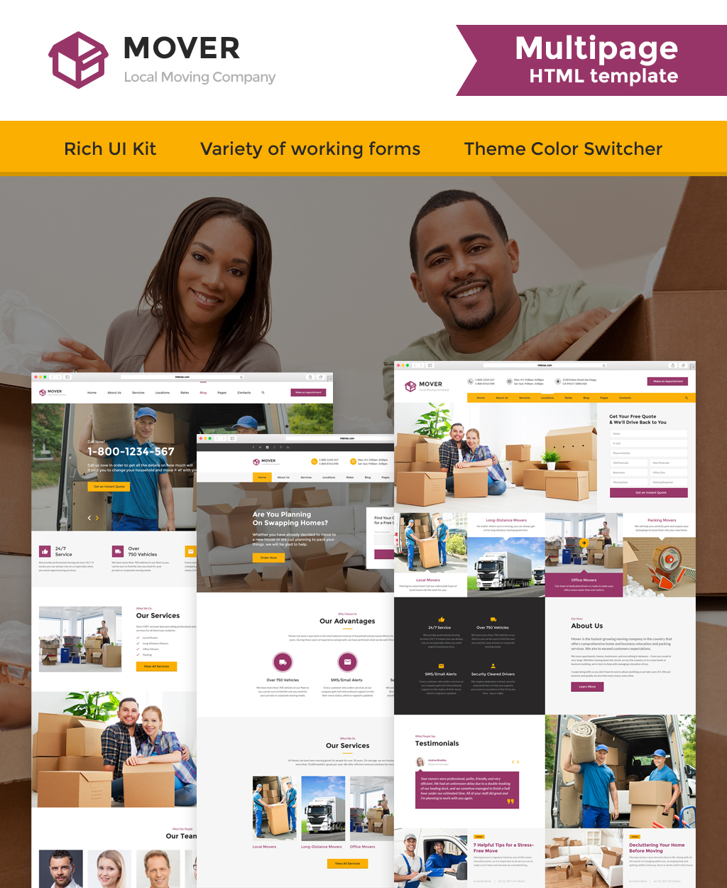 Moving Company Responsive Website Template