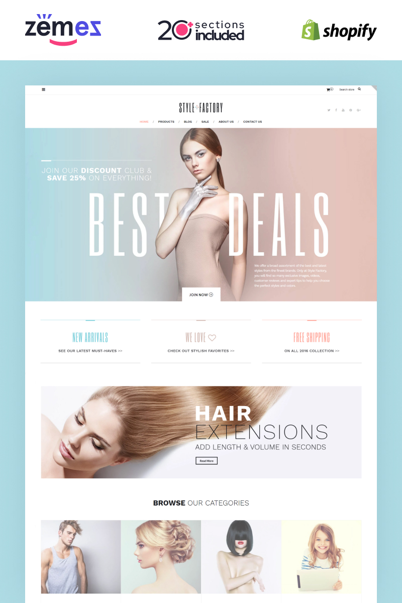Style Factory - Hair Care & Hair Styling Responsive Shopify Theme