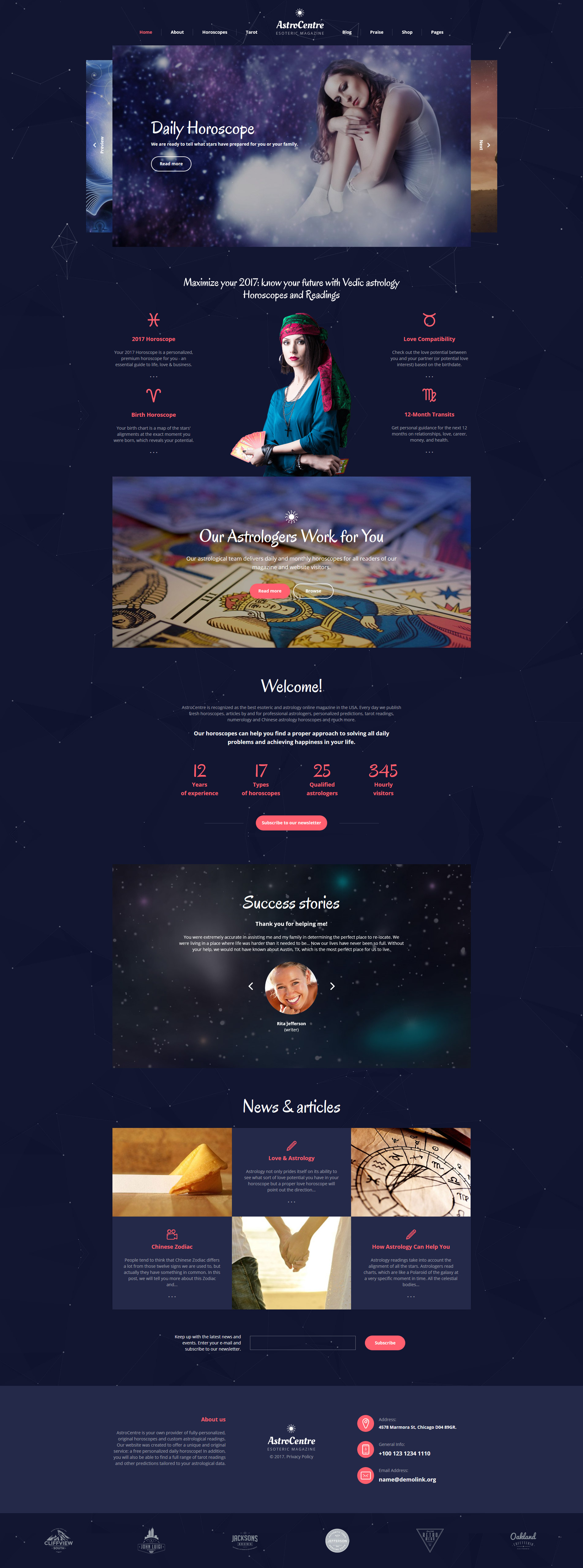 AstroCentre - Astrology Multipage Website Template