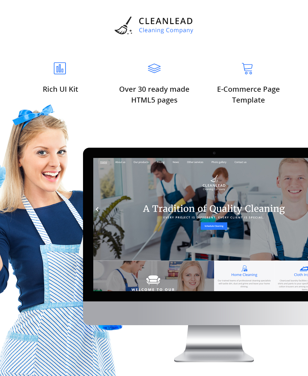 Cleanlead Cleaning Company Website Template