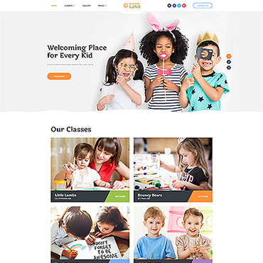 Kids Elementary Responsive Website Templates 62263