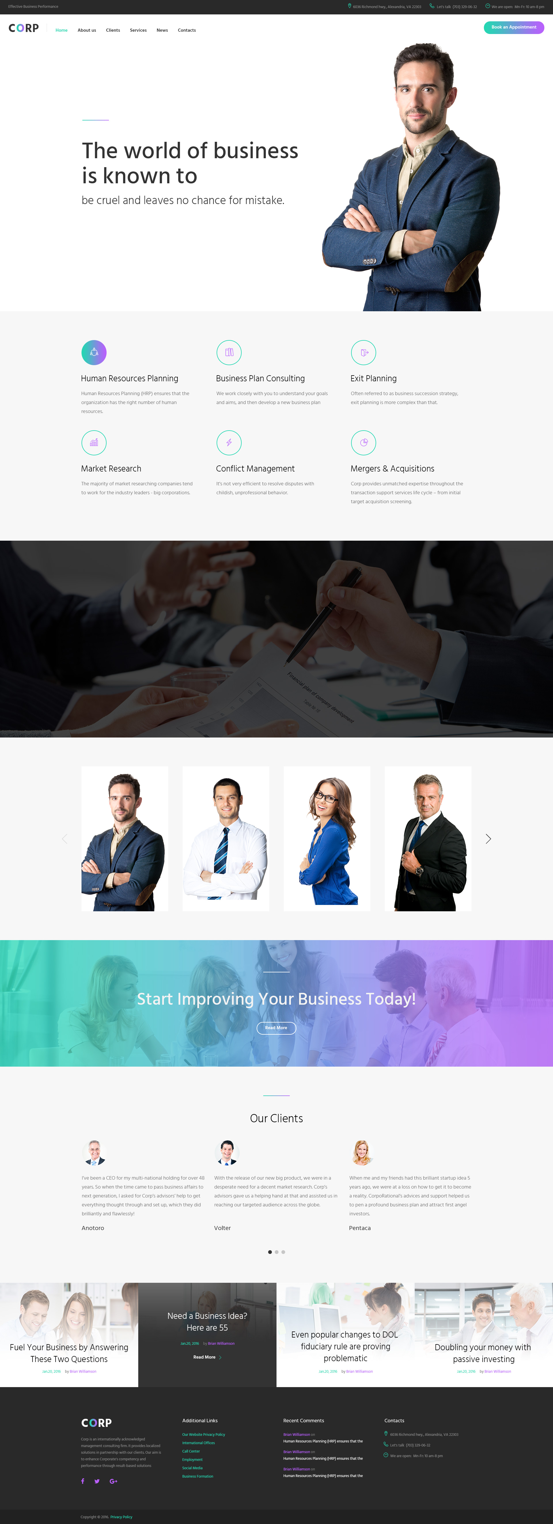 Corp - Consulting Firm Responsive Multipage Website Template