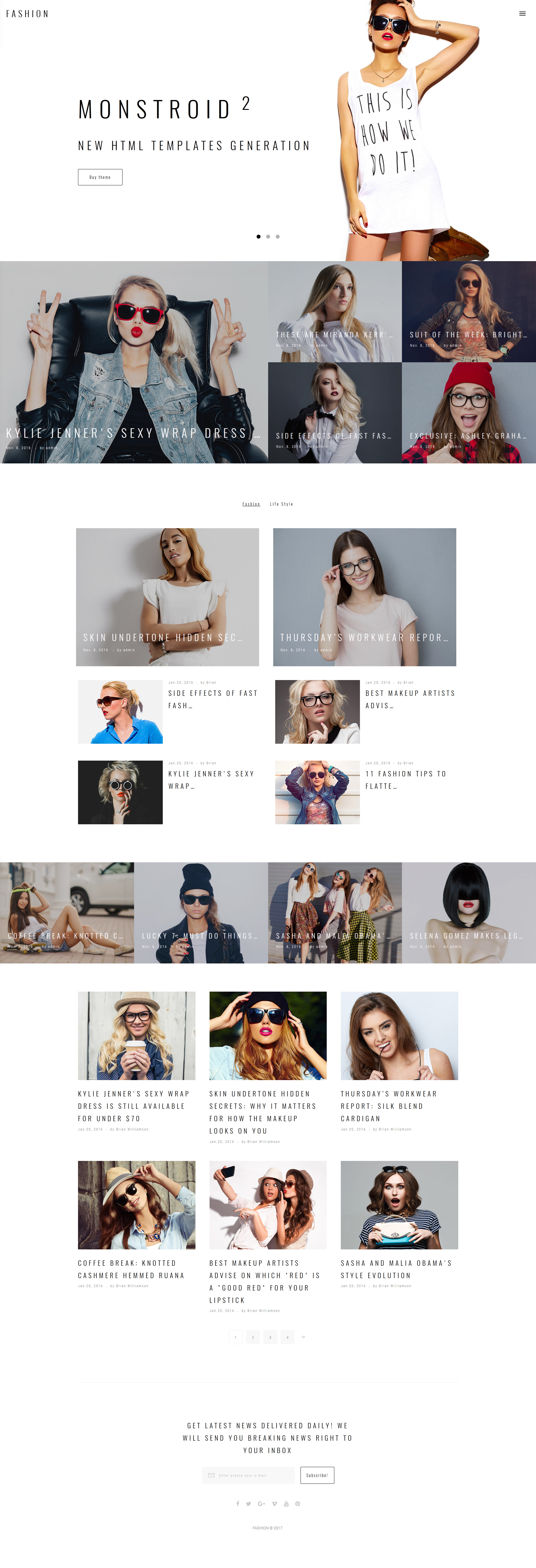 Fashion Blog Multipage Website Template