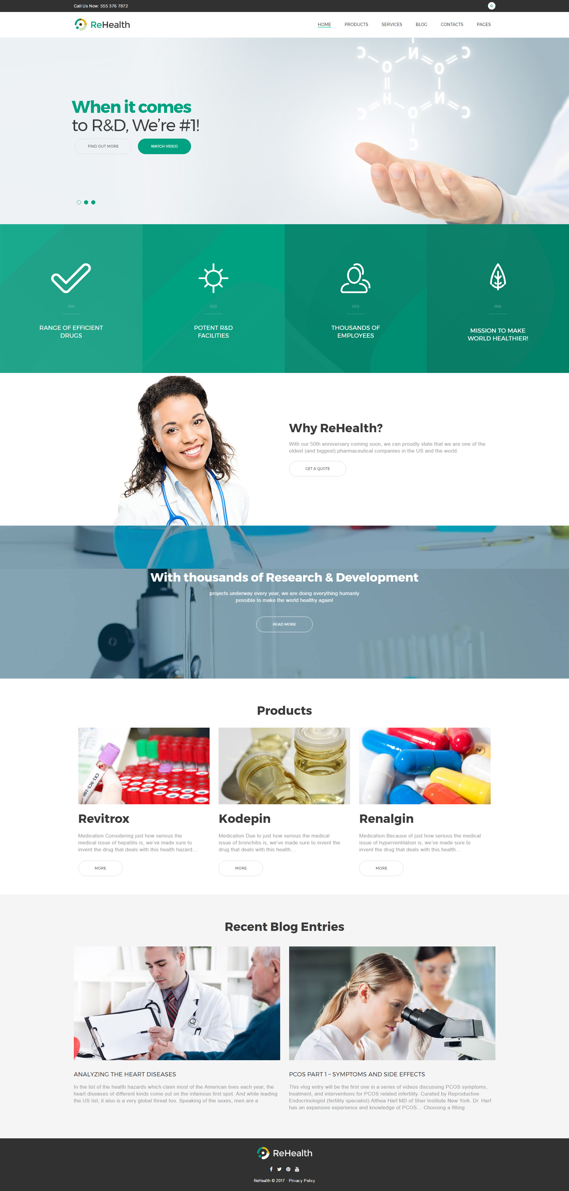 ReHealth - Medical & Drug Store WordPress Theme