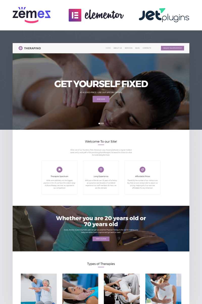 Therapino - Physical Therapy WordPress Theme