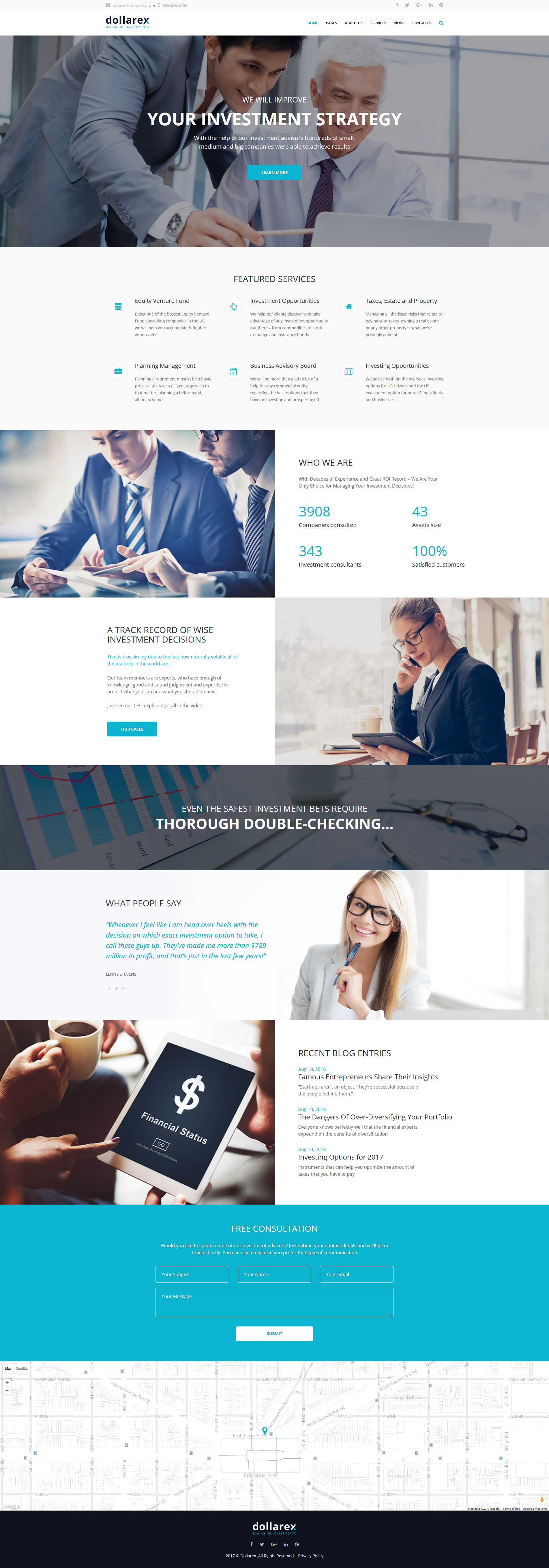 Dollarex - Investment Company & Finance WordPress Theme
