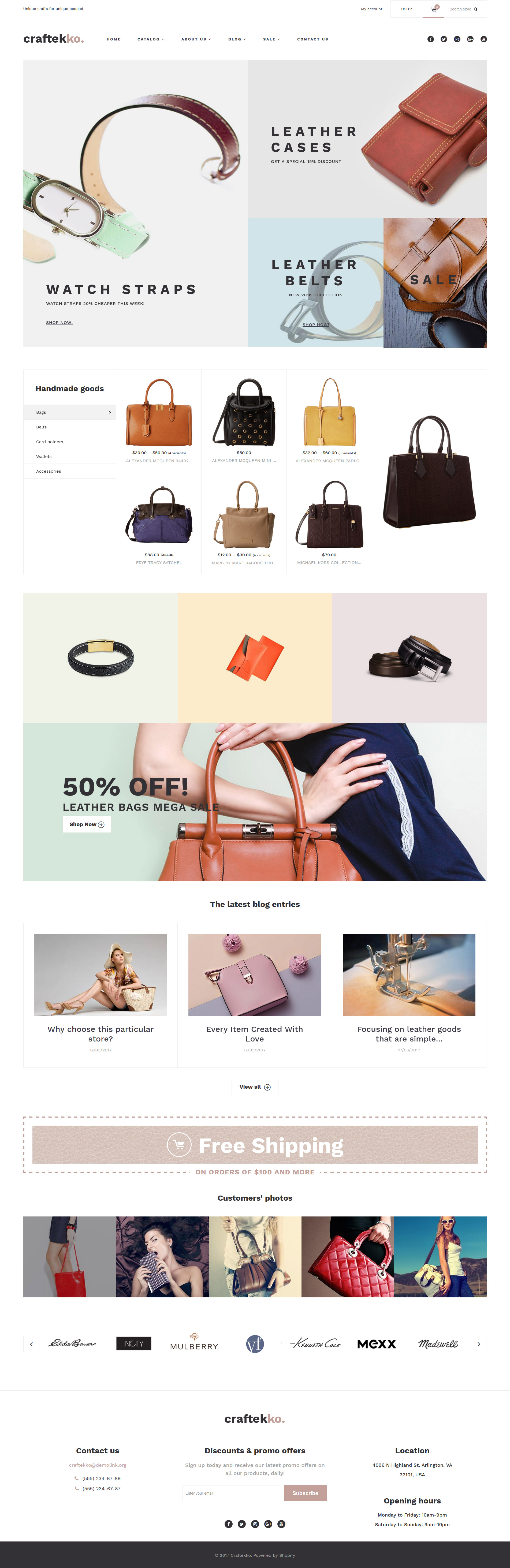 Craftekko - Handbag Responsive Shopify Theme