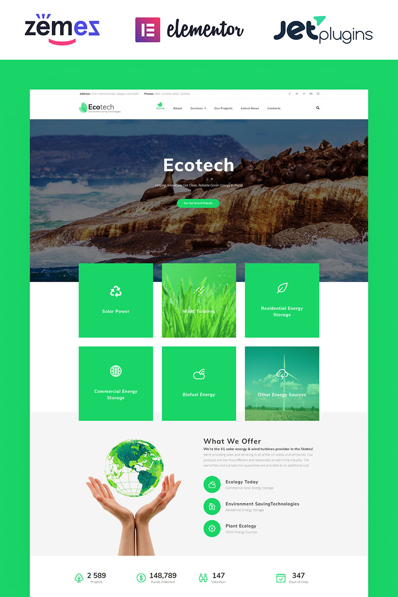 Ecotech – Energy Multipurpose Modern Elementor WordPress Theme