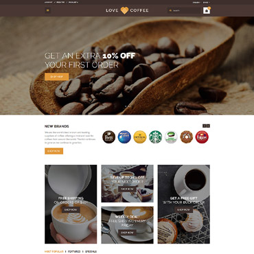Coffee Store OpenCart Templates 63413