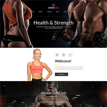 Fitness Strong Responsive Website Templates 63500
